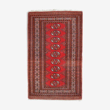 Vintage Pakistani carpet Lahore handmade 80cm x 130cm 1960s, 1C720