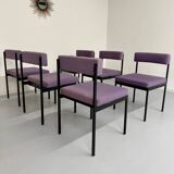 6 anciennes chaises design Dieter Wäckerlin model 101 pour Idealheim 1960