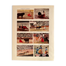 Planche photographique sur les courses de taureaux, années 1940-50