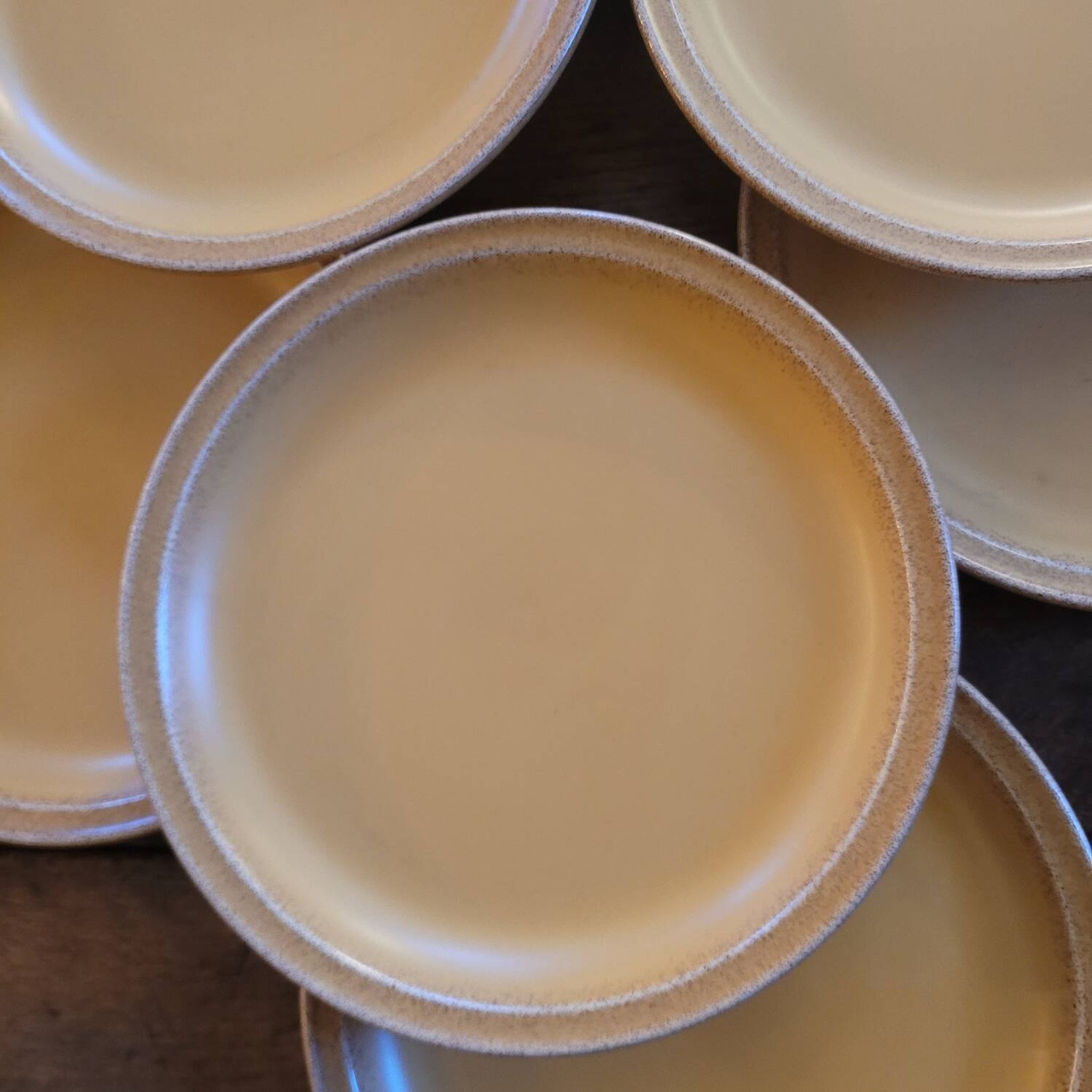 Stoneware dessert plates – Ateliers du Revermont, France – late 20th century