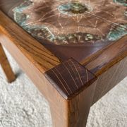 Coffee table in wood and ceramic attributed to Juliette Belarti alias Julien de Covemaeker
