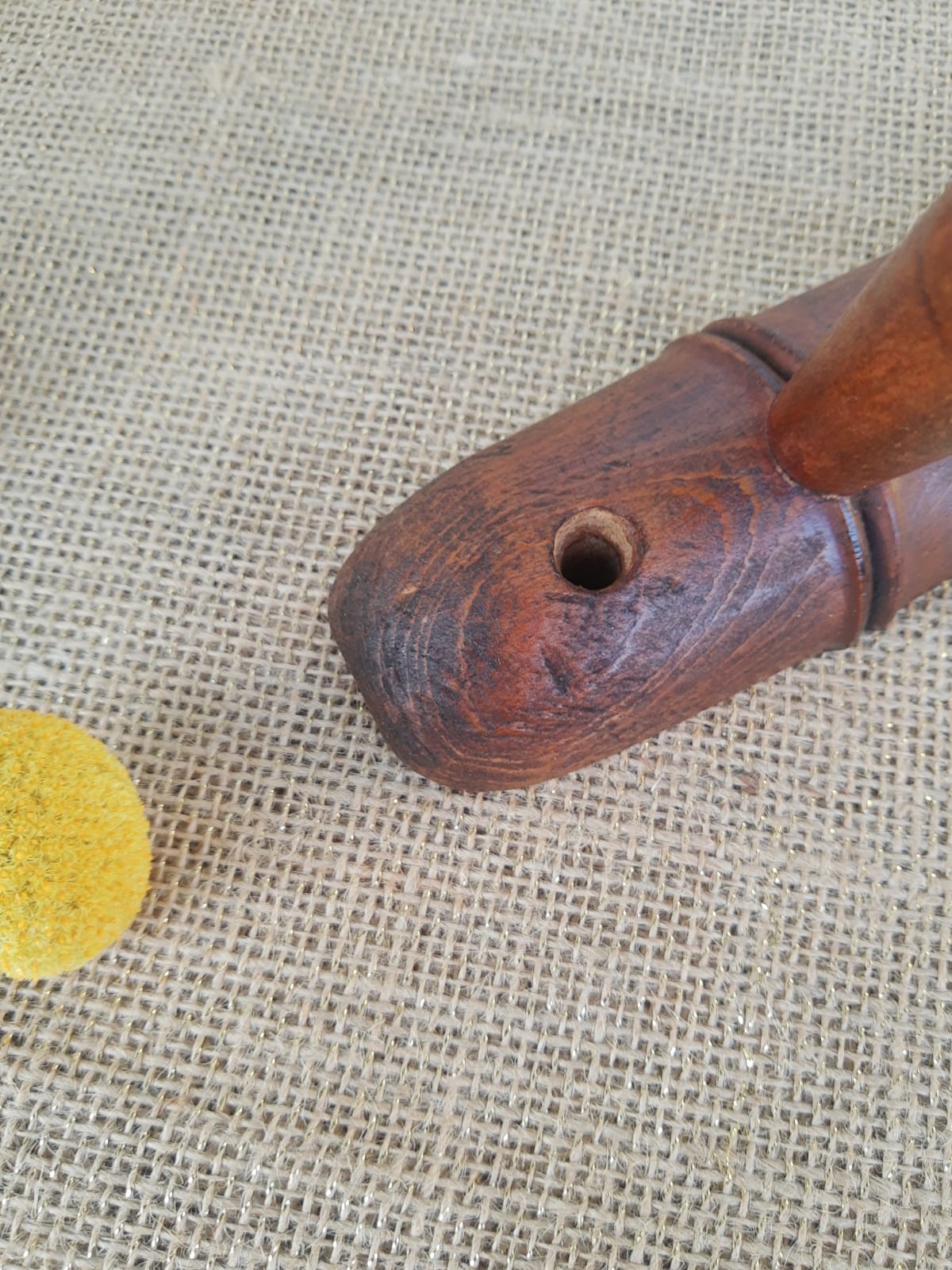 Coat rack 2 wooden hooks vintage