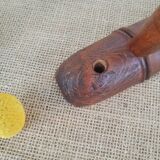Coat rack 2 wooden hooks vintage