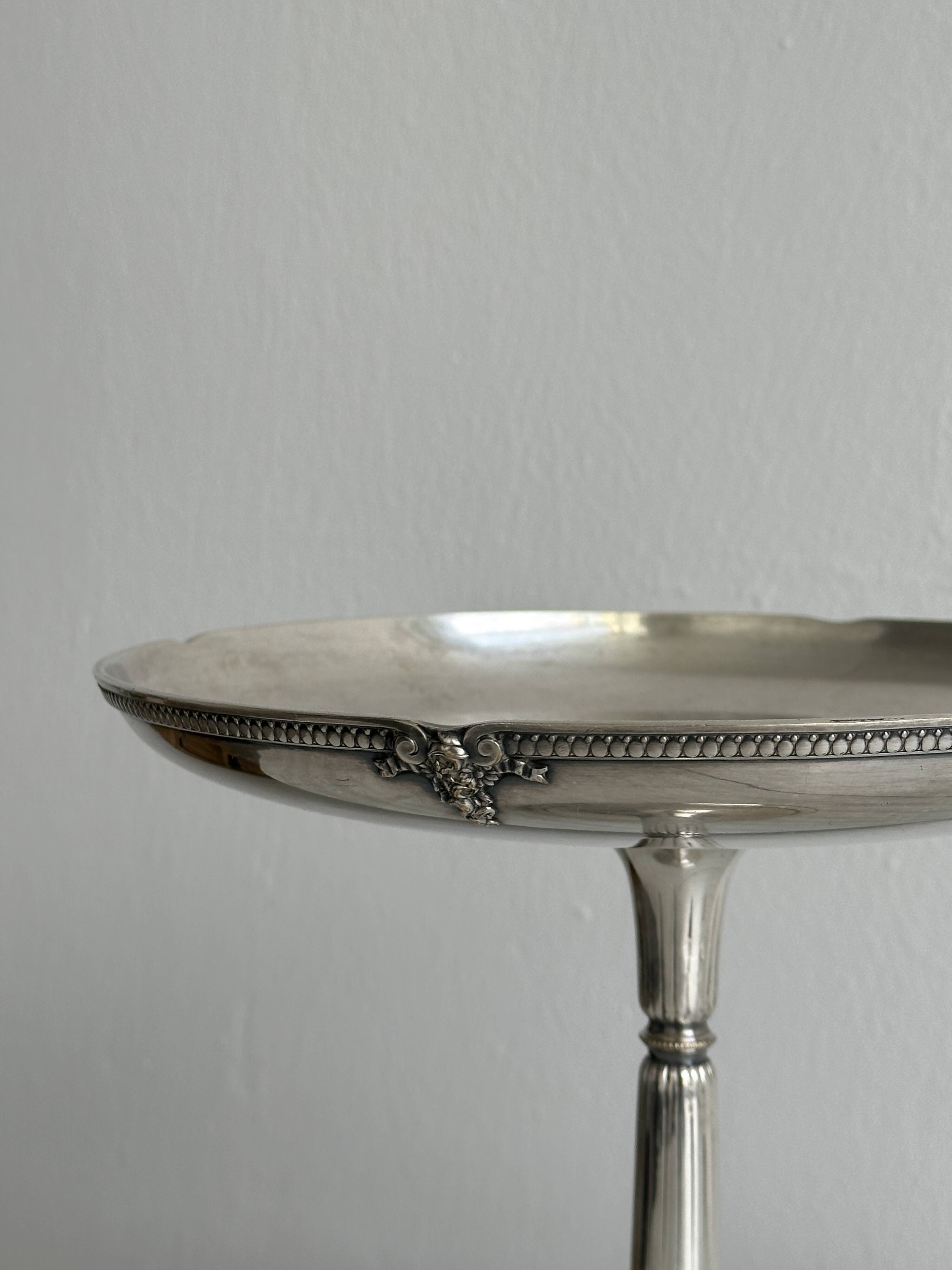 Antique silver-plated metal cup