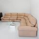 Canapé modulable vintage en cuir des années 1970, couleur blush, par Tito Agnoli pour Poltrona Frau, modèle Petronio, design mid-century, mobilier de luxe