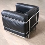 Cassina LC2 vintage lounge chair by Charlotte Perriand and Le Corbusier