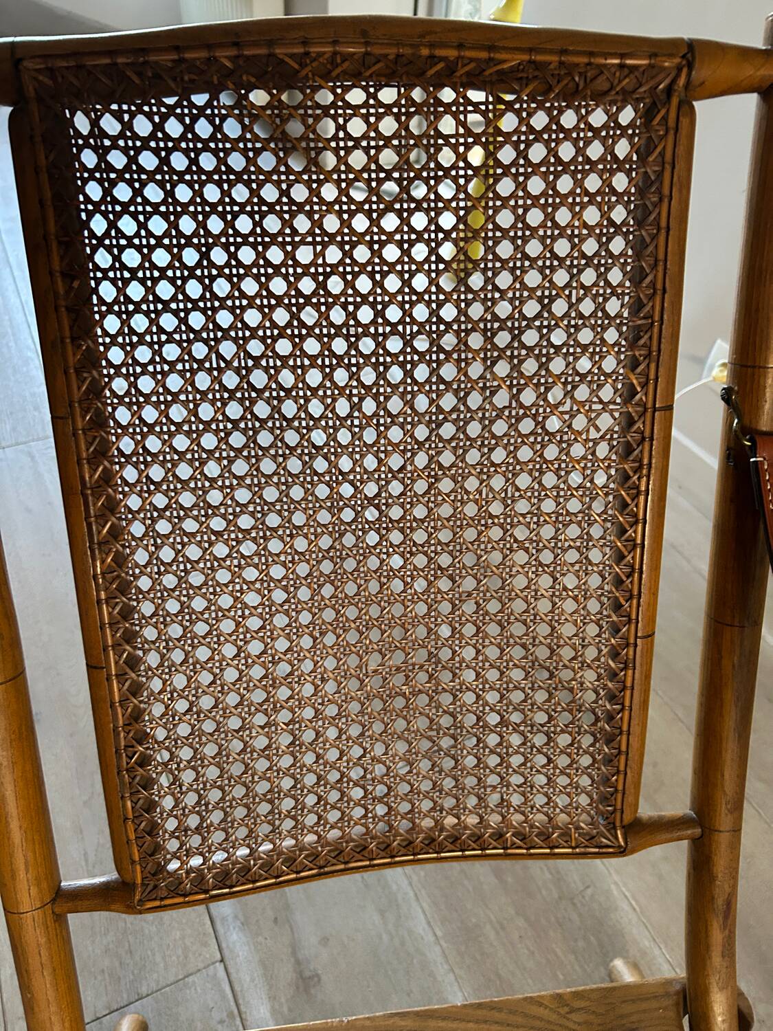 Wooden cane lounge chair