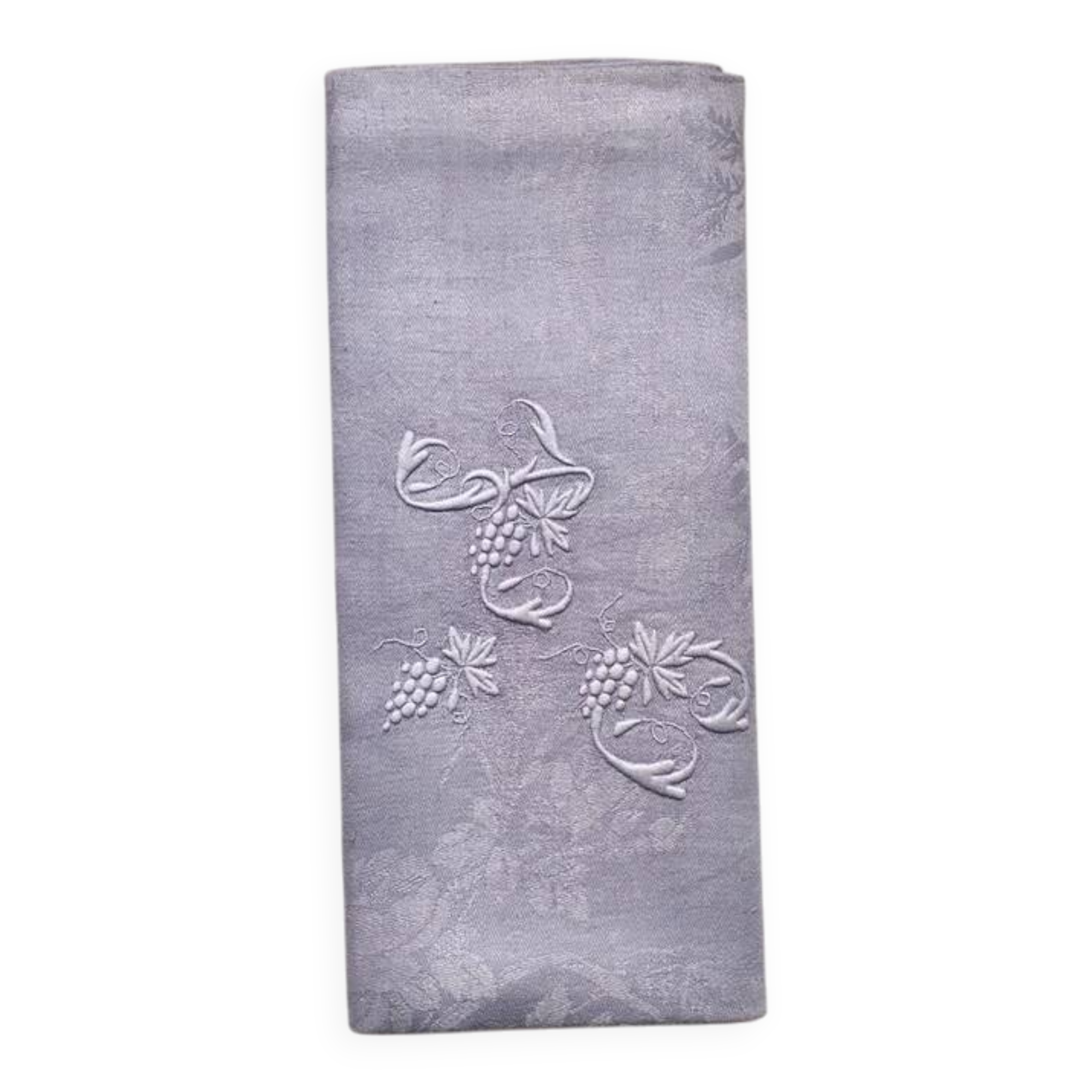 Old embroidered table napkin AC lilac