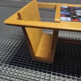 Oak coffee table by Guillerme and Chambron