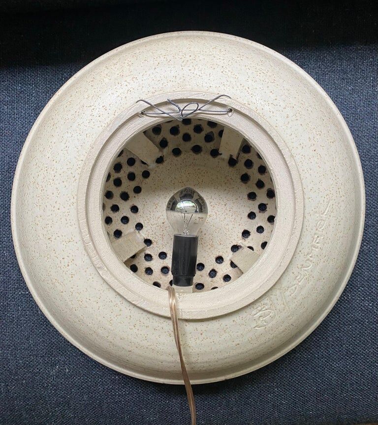 Rare Bente Jessen Ceramic Wall lamp for BJ Ceramics Denmark, ca 1970s.