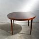 Vintage rosewood extendable Scandinavian round table by Kai Kristiansen for Skovmand and Anders