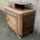 Art Deco bedside table, oak, moustache legs, 1930s