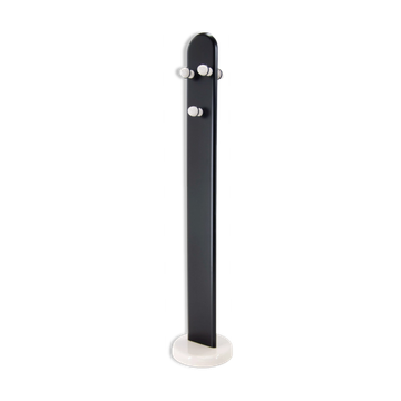 Wood and Marble Design Coat Stand, Italy, 1970s
