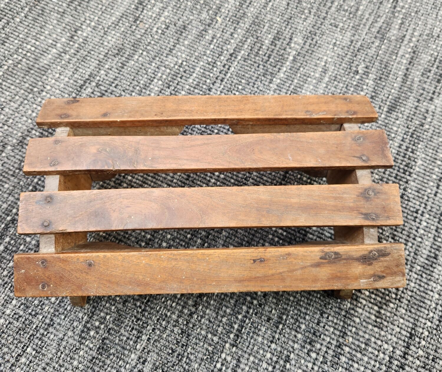 Small bench/Footrest in antique wood