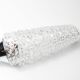 Torch wall lampof the 60s in silver and glass
