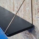 Scandinavian brass and teak shelf