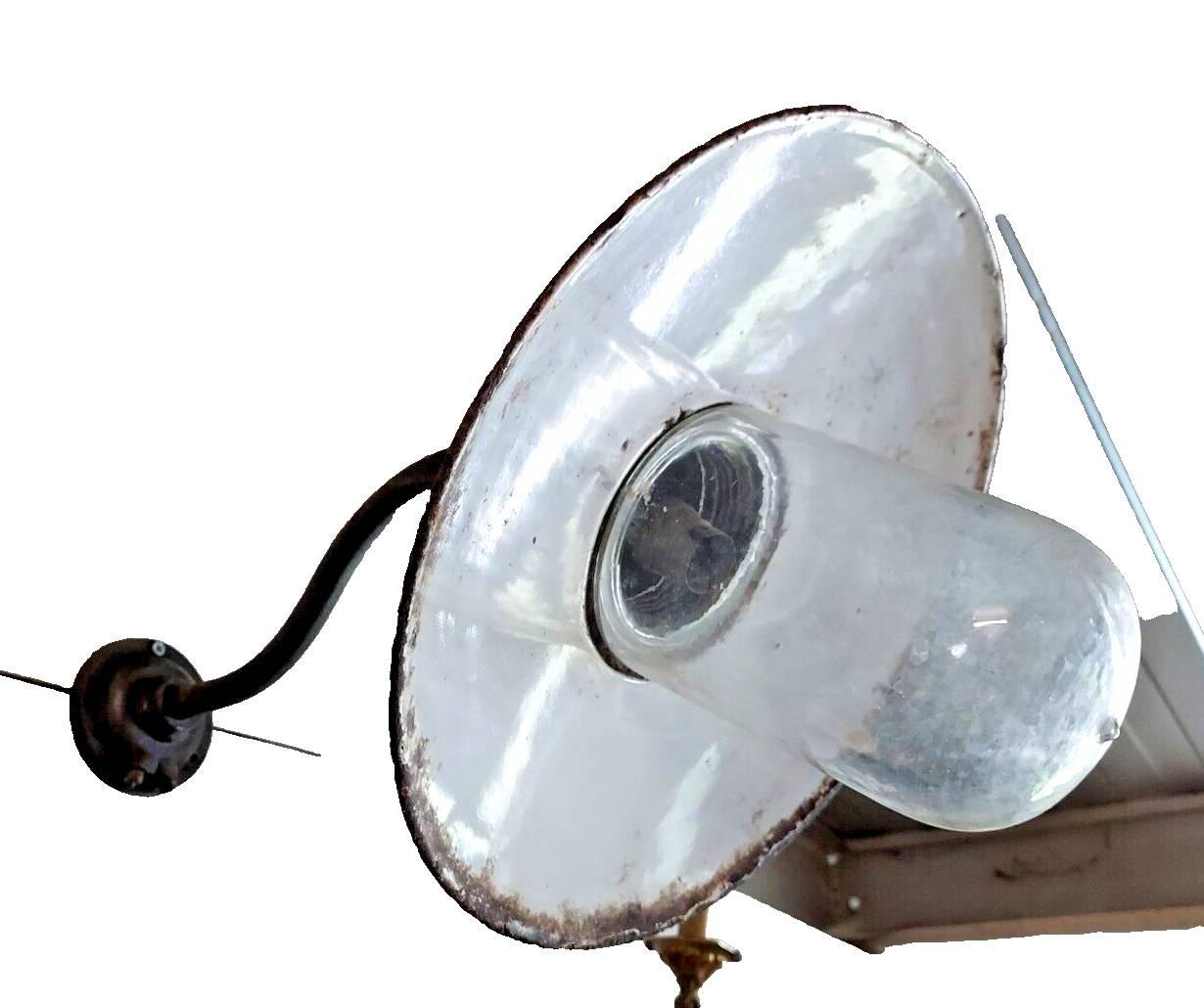 industrial iron swan neck wall light