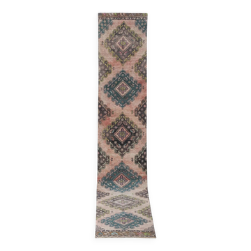 Tapis de couloir turc vintage 90x492 cm