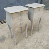Pair of bedside Louis XV shabby style