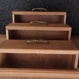 Low art deco sideboard in raw oak wood