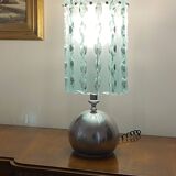 Lampe de table en verre moulé, Italie vers 1970