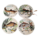 Lot de 8 assiettes poisson Gien