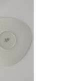 Vintage porcelain plate with stripes motifs from Weimar Porzellan, 1970s