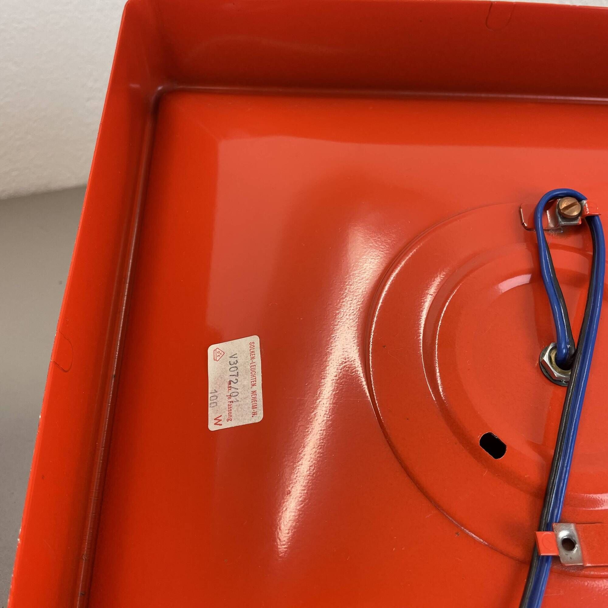 Set of 2 Cubic VERNER PANTON Style RED Wall Light by SÖLKEN Leuchten, 1970s