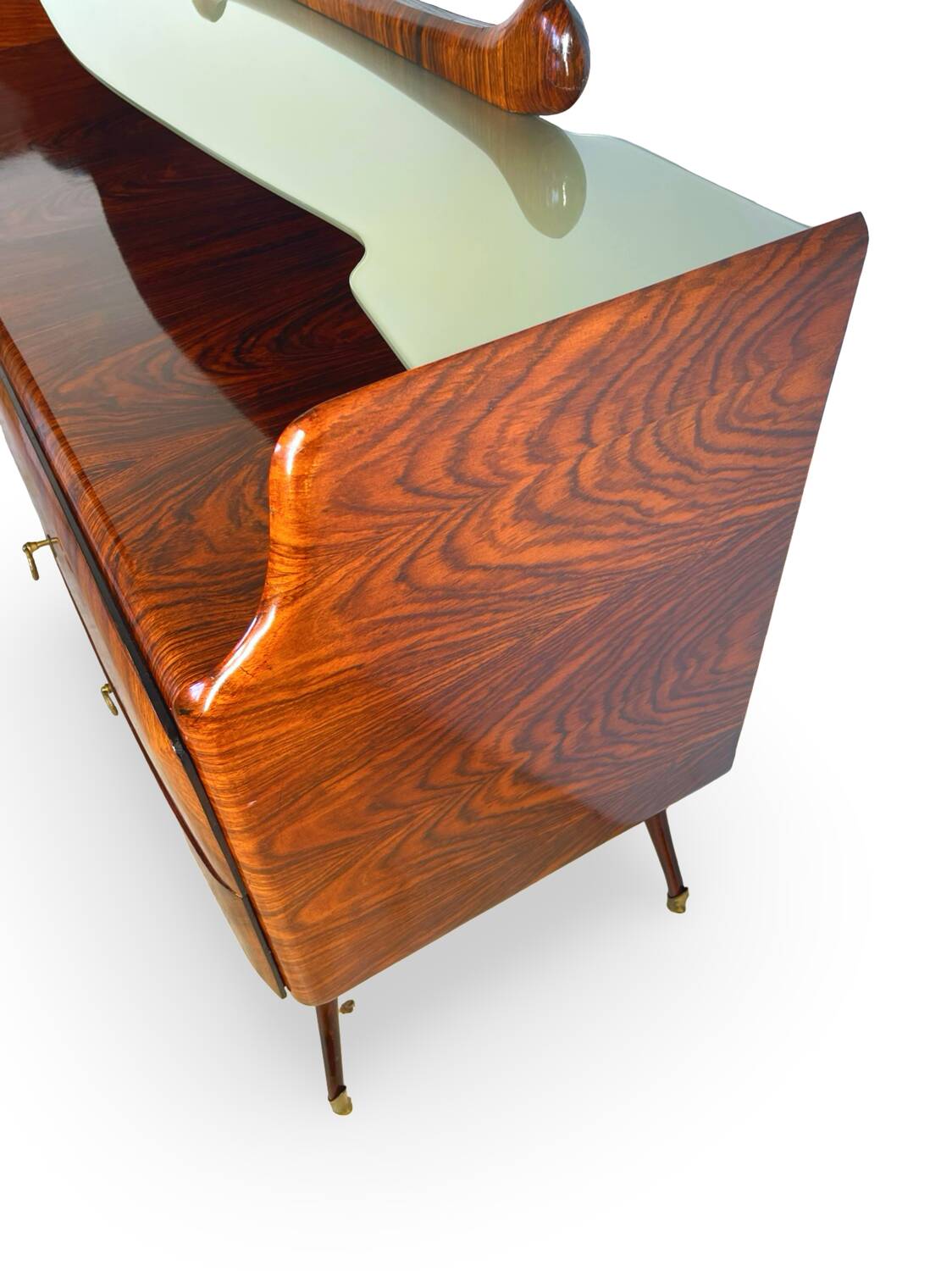 midcentury rosewood chest of drawers.