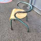 Paire de chaises enfants de bureau ancien