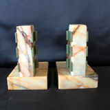 Art Deco marble bookends