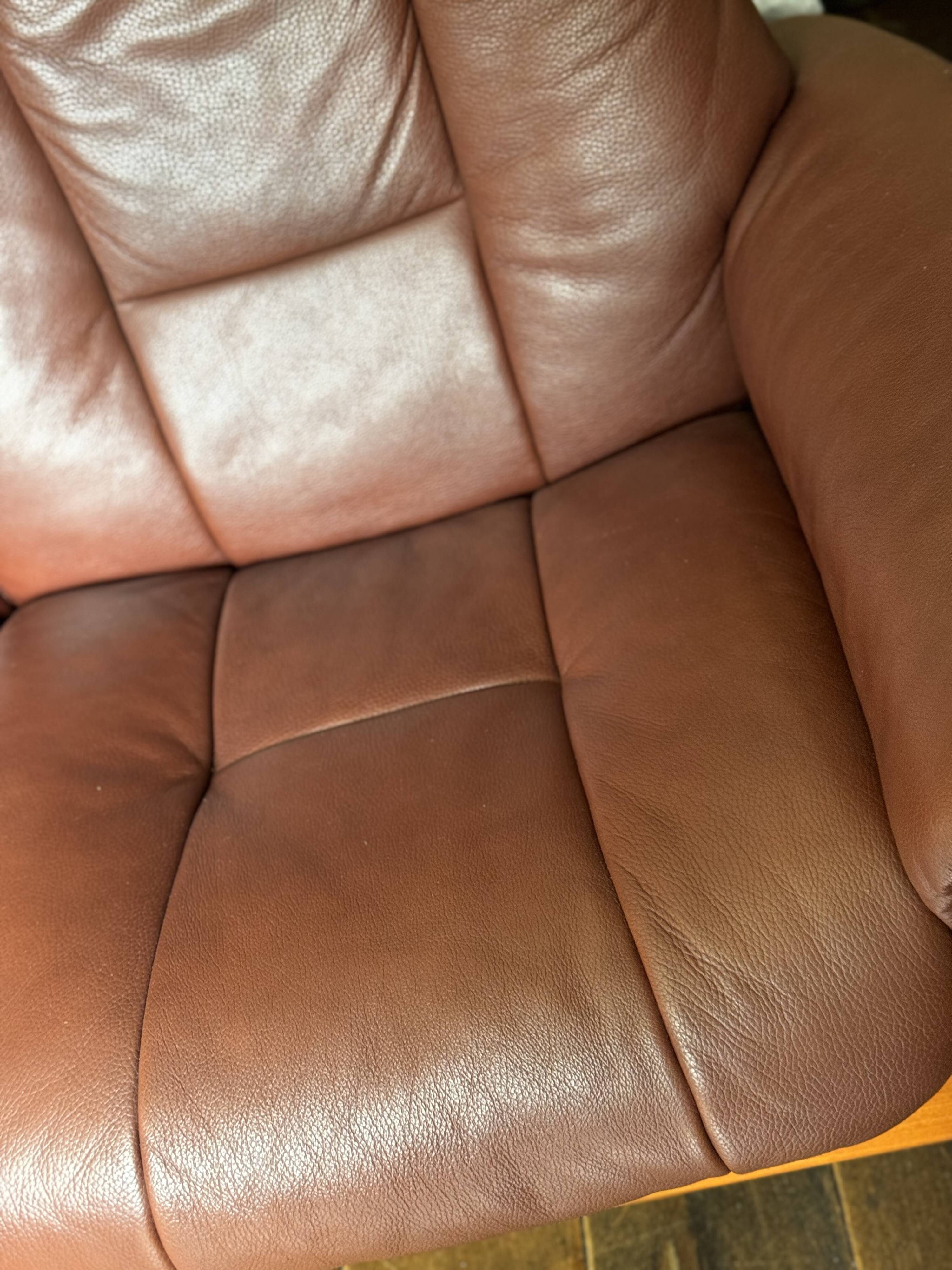 Erkones Stressless 3-seater leather reclining sofa
