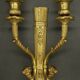 Série de 5 grandes appliques, carquois et têtes de belier, style Louis XVI - bronze