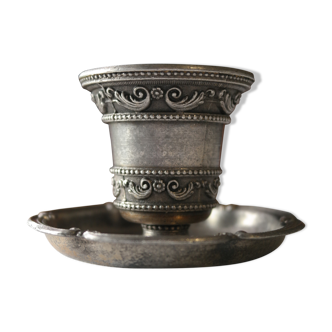 Silver metal candlestick