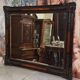 Large 19th-century lacquered wooden mirror
