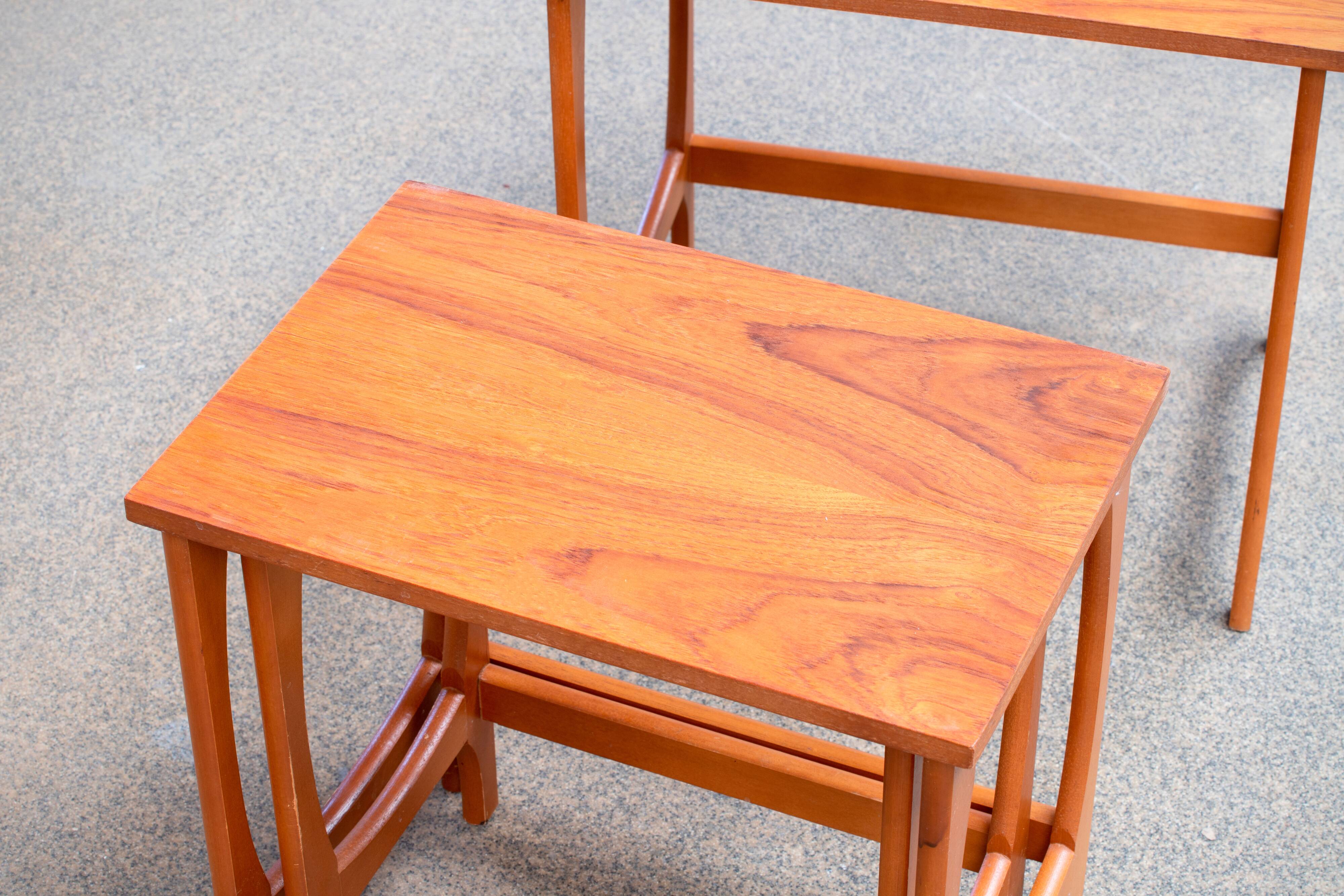 Tables basse gigogne (x3) scandinave vintage 1960