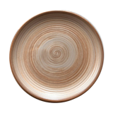 Assiette en grès à spirale