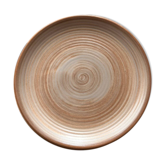 Assiette en grès à spirale