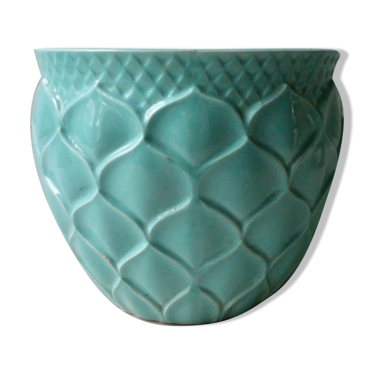 Ceramic pot cover Saint Clément France, artichoke model