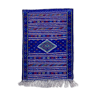 Tapis kilim marocain bleu 82 X 116 cm