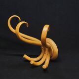 Porte manteau patère murale en bois courbé perroquet vintage