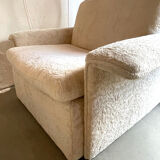 Modular corner sofa white pluche 7 elements