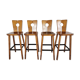 4 vintage brutalist bar stools, 1960s