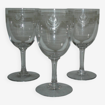 Saint louis manon 3 verres a vin rouge cristal - 15,5 cm