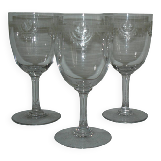 Saint louis manon 3 verres a vin rouge cristal - 15,5 cm