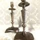 Pair of Candlesticks Candlesticks Bronze Silver Atypical Decoration