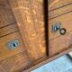 Buffet vitrine vintage pieds compas 1950
