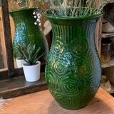 Paire de vases fonte émaillée