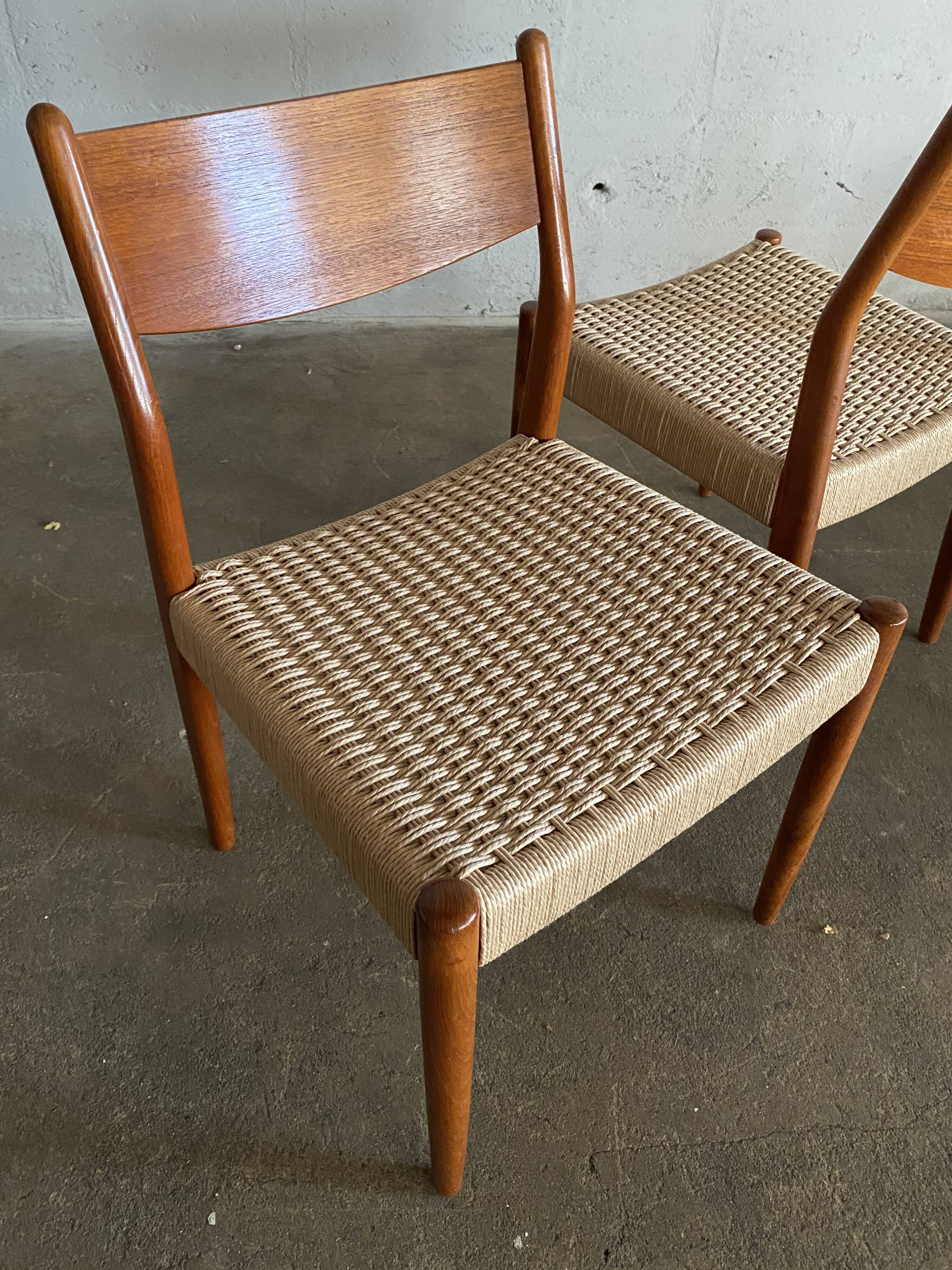 Pair of teak chairs