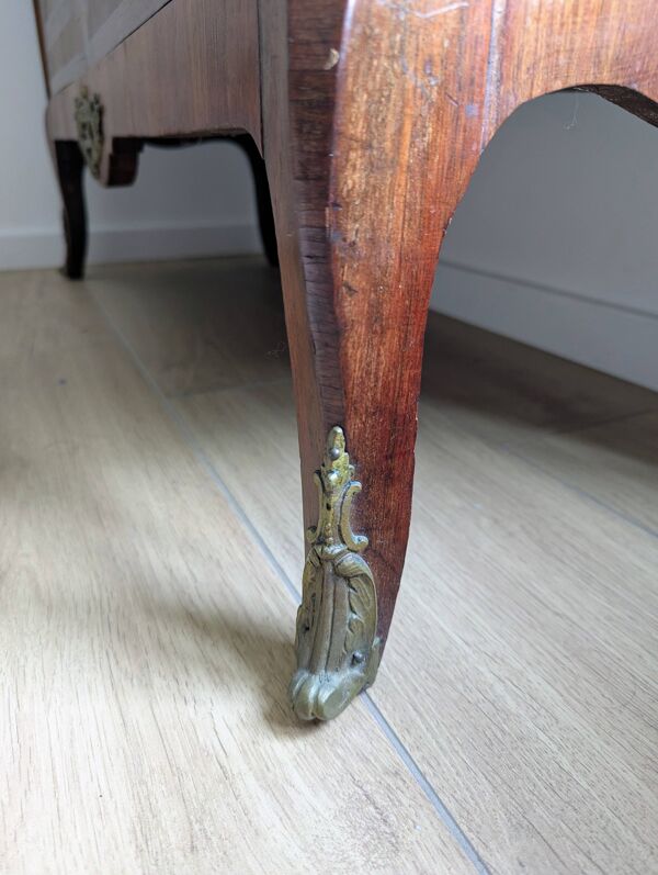 Bibliothèque en marqueterie  Style Transition Louis XV / Louis XVI